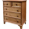 French Country Five Drawer Bureau stained Natural