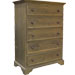 French Country Five Drawer Bureau, back
