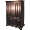 French Country Flat Screen TV Armoire painted Black