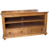 French Country Flat Screen TV Stand stained Natural