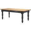 French Country Farm Table in Black Milk Paint