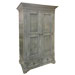 French Country Garde-robe Armoire stained Gray