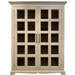French Country Glass Door Cabinet, stained
