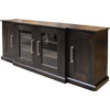 Glass Door Media Stand with Espresso stain