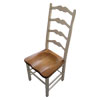 French Country Ladderback Chair in Champlain White Milk Paint