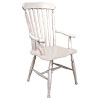 Farmhouse Lath Back Arm Chair in Sturbridge White milk paint