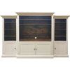 French Country Open Shelf TV Media Center painted