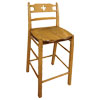 French Country paysanne counter stool stained