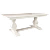 French Country Provincial Trestle Table, Footed Base