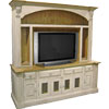 French Provincial TV Armoire, Open, painted