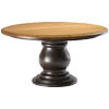 French Country Round Pedestal Coffee Table painted Black