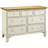 French Country Seven Drawer Dresser stained Natural