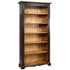 7 Foot Library Bookcase, Black