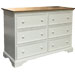 French Country Six Drawer Dresser painted Champlain
