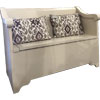 French Country Sleigh Bench painted Champlain White
