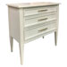 French Country Three Drawer Nightstand painted White