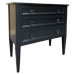 French Country Three Drawer Nightstand painted Black