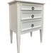 French Country Three Drawer Nightstand painted White