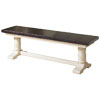 French Country Trestle Bench painted Champlain White