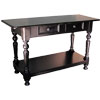 French Country Turned Leg Sofa Table painted Black