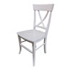 French Country X Back Chair in White Milk Paint