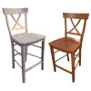 French Country X Back Stool Set